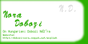 nora dobozi business card